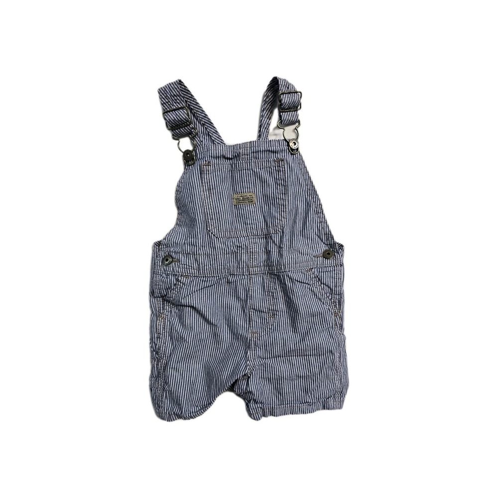 WRG Wrangler Denim Overall Size 24 Month Baby Infant Railroad Striped Shorts